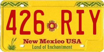 NM license plate 426RIY