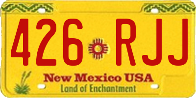 NM license plate 426RJJ