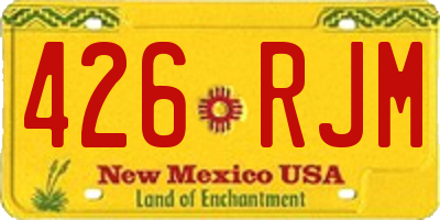 NM license plate 426RJM