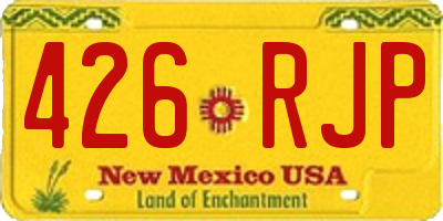 NM license plate 426RJP