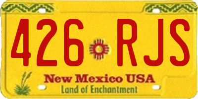 NM license plate 426RJS