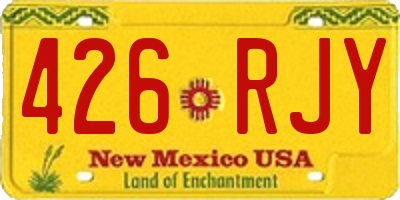 NM license plate 426RJY