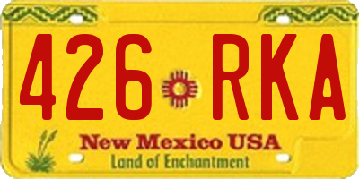 NM license plate 426RKA