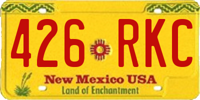 NM license plate 426RKC