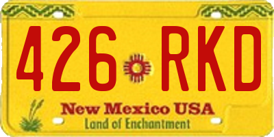 NM license plate 426RKD