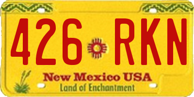 NM license plate 426RKN