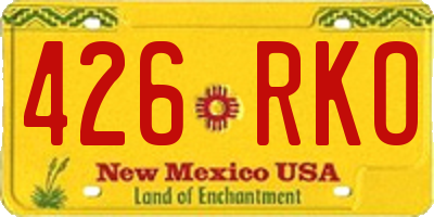 NM license plate 426RKO