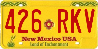 NM license plate 426RKV