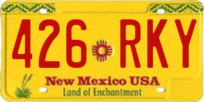 NM license plate 426RKY