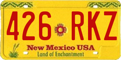 NM license plate 426RKZ