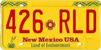 NM license plate 426RLD