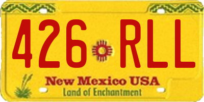 NM license plate 426RLL