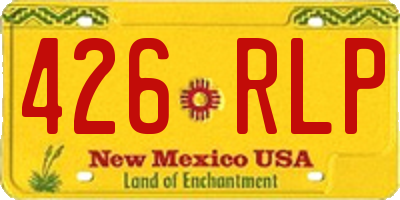 NM license plate 426RLP