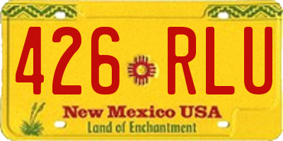 NM license plate 426RLU