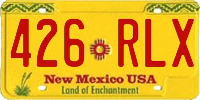 NM license plate 426RLX