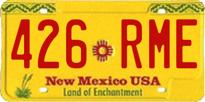 NM license plate 426RME