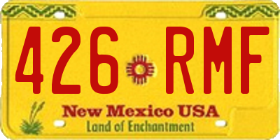 NM license plate 426RMF