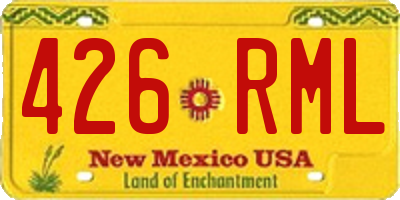 NM license plate 426RML