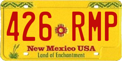 NM license plate 426RMP