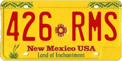 NM license plate 426RMS