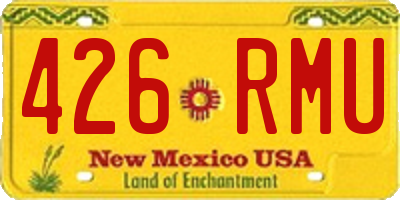 NM license plate 426RMU