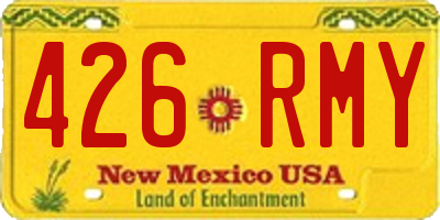 NM license plate 426RMY