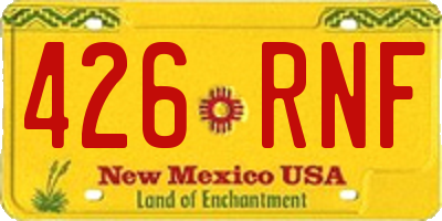 NM license plate 426RNF
