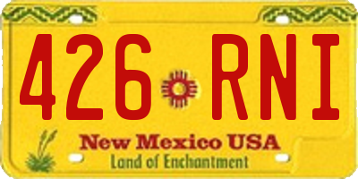 NM license plate 426RNI