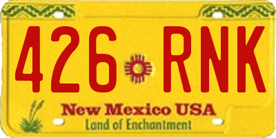 NM license plate 426RNK