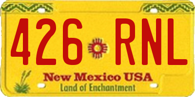 NM license plate 426RNL
