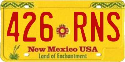 NM license plate 426RNS