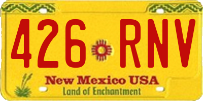 NM license plate 426RNV