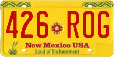 NM license plate 426ROG