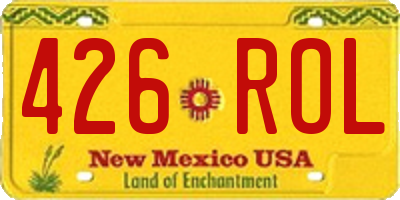 NM license plate 426ROL