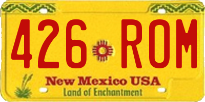 NM license plate 426ROM