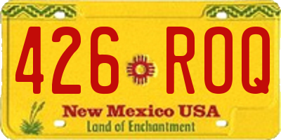 NM license plate 426ROQ