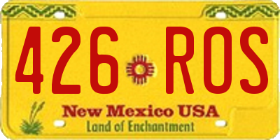 NM license plate 426ROS