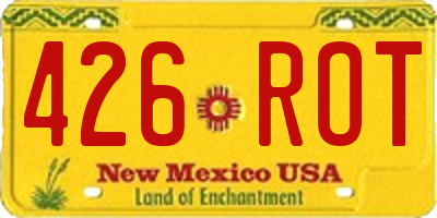NM license plate 426ROT