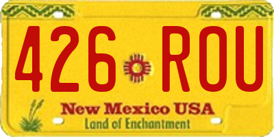 NM license plate 426ROU
