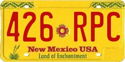 NM license plate 426RPC
