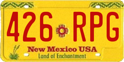 NM license plate 426RPG