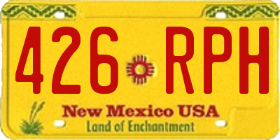 NM license plate 426RPH