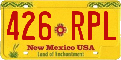 NM license plate 426RPL