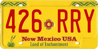NM license plate 426RRY