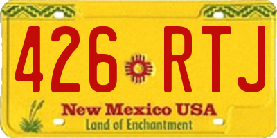 NM license plate 426RTJ