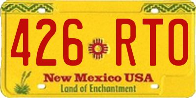 NM license plate 426RTO