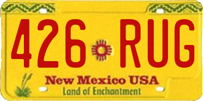 NM license plate 426RUG