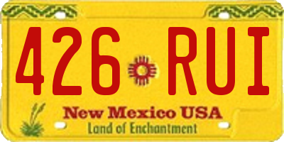 NM license plate 426RUI