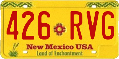 NM license plate 426RVG