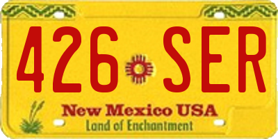 NM license plate 426SER